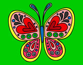 Dibujo Mandala mariposa pintado por BICHEJI