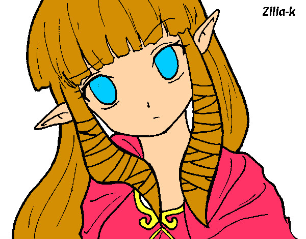 Dibujo Princesa Zelda pintado por karina3007