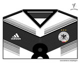 Dibujo Camiseta del mundial de fútbol 2014 de Alemania pintado por Daniatleta