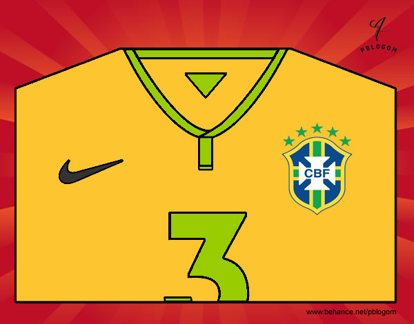 Dibujo Camiseta del mundial de fútbol 2014 de Brasil pintado por lolk