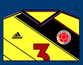 Dibujo Camiseta del mundial de fútbol 2014 de Colombia pintado por martina50