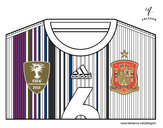 Dibujo Camiseta del mundial de fútbol 2014 de España pintado por martina50