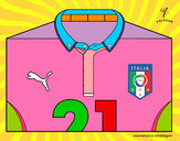 Dibujo Camiseta del mundial de fútbol 2014 de Italia pintado por SinaiV