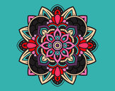 Dibujo Mandala decorativa pintado por blanca