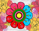 Dibujo Mandala en forma de flor pintado por josealej04