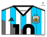 Dibujo Camiseta del mundial de fútbol 2014 de Argentina pintado por JULII2009