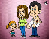 Dibujo Familia feliz pintado por Erika2003