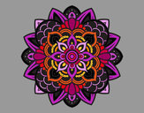 Dibujo Mandala decorativa pintado por blanca