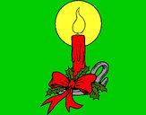 Dibujo Vela de navidad 3 pintado por amalia