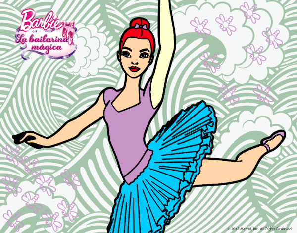 Dibujo Barbie en segundo arabesque pintado por aa123