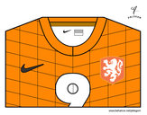 Dibujo Camiseta del mundial de fútbol 2014 de Holanda pintado por matro777