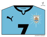Dibujo Camiseta del mundial de fútbol 2014 de Uruguay pintado por matro777