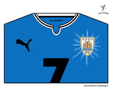 Dibujo Camiseta del mundial de fútbol 2014 de Uruguay pintado por mmmaaacaa