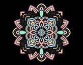 Dibujo Mandala decorativa pintado por blanca