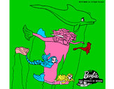 Dibujo Barbie nadando con sirenas pintado por viviana201