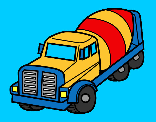 Dibujo Camión hormigonera pintado por breyton