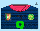 Dibujo Camiseta del mundial de fútbol 2014 de Camerún pintado por martina50