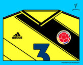 Dibujo Camiseta del mundial de fútbol 2014 de Colombia pintado por sobriSanti
