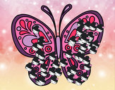Dibujo Mandala mariposa pintado por ChiquiPa