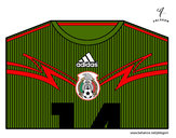 Dibujo Camiseta del mundial de fútbol 2014 de México pintado por lauraviane