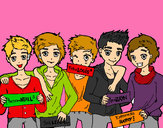 Dibujo Los chicos de One Direction pintado por katyarana
