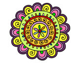 Dibujo Mandala alegre pintado por clarabella