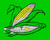 Dibujo Mazorca de maíz pintado por martina50