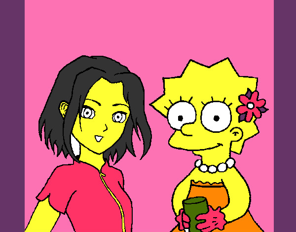 Dibujo Sakura y Lisa pintado por martina50