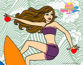 Dibujo Barbie surfeando pintado por SinaiV