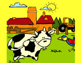Dibujo Vaca en la granja pintado por amalia