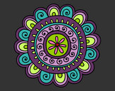 Dibujo Mandala alegre pintado por blanca