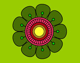 Dibujo Mandala en forma de flor pintado por carmencepe