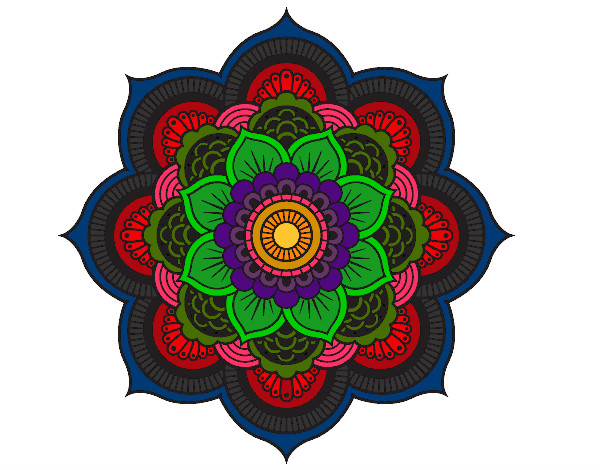 Dibujo Mandala flor oriental pintado por carmencepe
