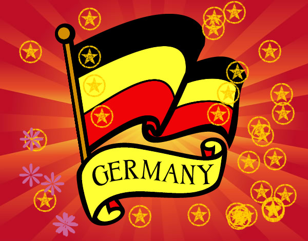 Dibujo Bandera de Alemania pintado por danielal