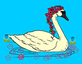 Dibujo Cisne con flores pintado por gabiagus87