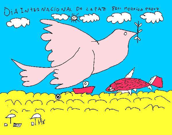 Dibujo Día Internacional de la Paz pintado por agusce