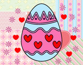 Dibujo Huevo con corazones pintado por princesa1D