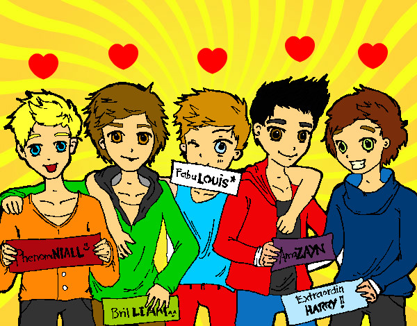 Dibujo Los chicos de One Direction pintado por Waliyha