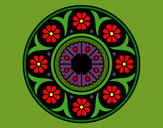 Dibujo Mandala flor pintado por carmencepe