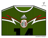 Dibujo Camiseta del mundial de fútbol 2014 de México pintado por bird3001