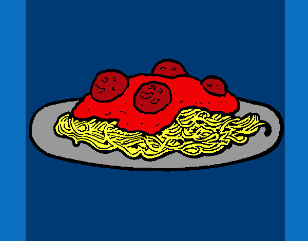Dibujo Espaguetis con carne pintado por ludmilabb2