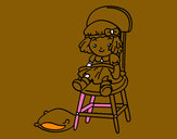 Dibujo Muñeca sentada pintado por sofi1604