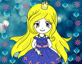 Dibujo Princesa primavera pintado por mendieta