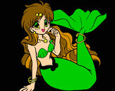 Dibujo Sirena 1 pintado por amalia