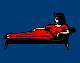 Dibujo Cleopatra tumbada pintado por amalia