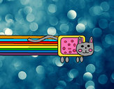 Dibujo Gato arcoíris pintado por Ratchet