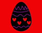 Dibujo Huevo con corazones pintado por amalia
