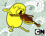 Dibujo Jake tocando el violín pintado por zairita03
