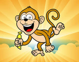 Dibujo Mono capuchino pintado por 21-09Lulu