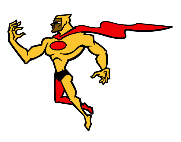 Dibujo Superhéroe poderoso pintado por miunis 
